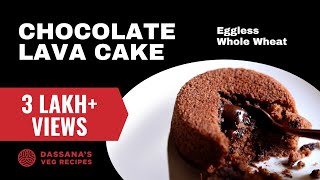 Lava Cake  Chocolate Lava Cake Eggless  Dassanas Veg Recipes [upl. by Aisile]