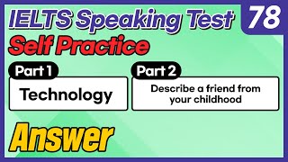 IELTS Speaking Test questions 78  Sample Answer [upl. by Iret]