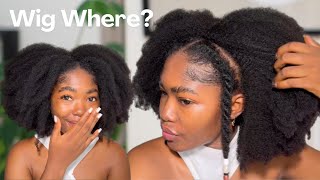 😍Easy Undetectable REALISTIC Half Wig😆Wig Where My 4chair I HerGivenHair X Naturalblackgirlie [upl. by Awad]