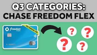 📅 NEW Chase Freedom Flex Q3 Categories 2024 4 Different Categories Will Earn 5 CASH BACK 💳 [upl. by Sitoeht]