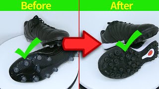 How to replace broken heel cups and soles of soccer shoes  Puma EvoPower 13 K FG [upl. by Intisar320]