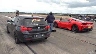 750HP BMW M140i XDrive vs Ferrari 488 Pista [upl. by French]