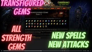 All Transfigured Gems Strength  Path of Exile Affliction [upl. by Mcwherter930]