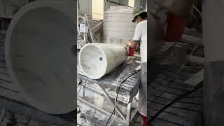 Crafting a Pedestal Marble Sink  Precision and Elegance [upl. by Eachern]