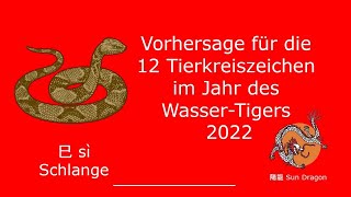 Chinesisches Horoskop 2022 Vorhersage für die Schlange [upl. by Saire445]