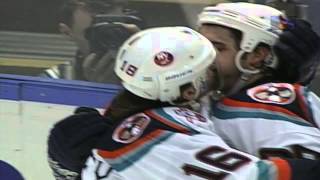 Wacky Goal Celebration Ziggy Palffy plants a kiss [upl. by Ecirtap]