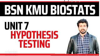 Biostats  BSN  KMU  6th Sem  Hypothesis Testing [upl. by Cassie835]