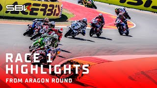 HIGHLIGHTS from a CRAZY Race 1️⃣ at Aragon 🙌  2024 AragonWorldSBK 🏁 [upl. by Inglebert577]