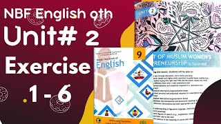 NBF English 9th  Unit 2 exercises 1 till 6  SSC 1 FBISE  PDF Notes link in description [upl. by Naerb606]