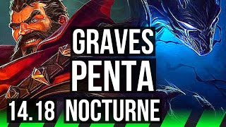 GRAVES vs NOCTURNE JGL  Penta 65 winrate Legendary  NA Master  1418 [upl. by Nnairrehs]