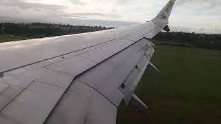 Buzz Ryanair hard landing  B737 MAX 8 SPRZC [upl. by Atinuj]