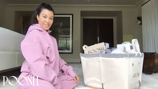 Kourtney Kardashian Unboxes Poosh’s Stay Home SelfCare Kit  Poosh [upl. by Halimaj]