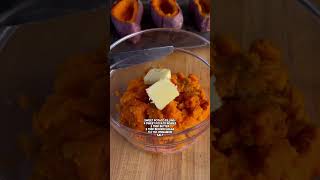 Loaded Twice Baked Sweet Potatoes thanksgiving recipes sweetpotato foodie [upl. by Enibas]