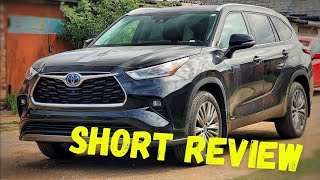 2022 Toyota Highlander Hybrid Platinum  Quick Review [upl. by Modestia]