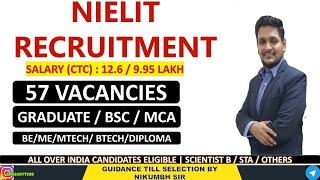 NIELIT SCIENTIST B amp STA RECRUITMENT 2024  LATEST GOVERNMENT JOB FOR GRADUATE  BE  BTECH [upl. by Morna]