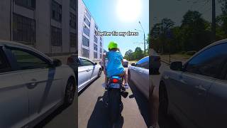 When you try to fix your DRESS but something goes wrong 😂 moto bikelife bikelover reaction [upl. by Lemhar640]