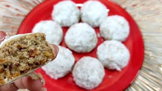 Easy Christmas Cookie Recipe 🎄  Pecan Snowballs that melt in your mouth Eggless [upl. by Tnerual146]