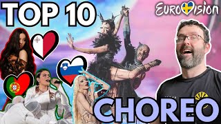 📊 Top 10 Choreography in Eurovision 2024 [upl. by Aubrey]