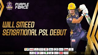 Will Smeed creates history with best PSL debut ever  Quetta Gladiators [upl. by Airalednac747]