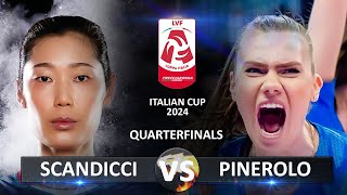 Quarter Finals Scandicci vs Pinerolo  Italian Volleyball LVF SerieA1 Coppa Italia 2024 [upl. by Yhtnomit]