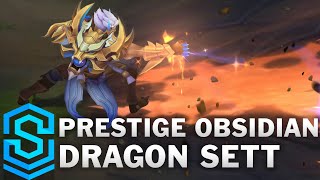 Prestige Obsidian Dragon Sett Skin Spotlight  PreRelease  League of Legends [upl. by Lacie]