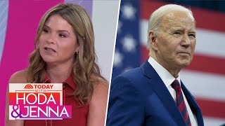 Jenna Bush Hager reacts to Biden exiting the race for president [upl. by Irahcaz231]