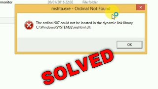 How to Fix All mshtml dll Mshta Exe Files Missing Error In Windows 1087 100 Works [upl. by Drarehs]