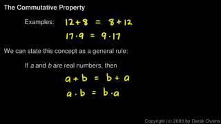 Algebra 1 201a  The Commutative Property [upl. by Glassman]