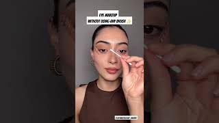 Eye makeup without using brush ✨️ shorts makeup eyemakeup tutorial [upl. by Esoryram144]