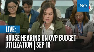 LIVE House hearing on OVP budget utilization  Sep 18 [upl. by Mahala]