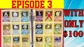 Can I get a complete BASE SET with only 100 EP 3 Pokemon Card Challenge [upl. by Aufmann]