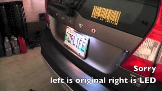 Volvo XC70 T6 License plate LED lights [upl. by Kobi]