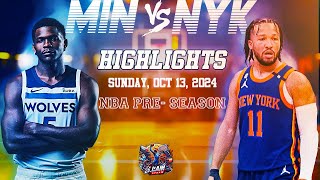 full gameMinnesota Timberwolves vs New York Knicks Full Game Highlights October 13 [upl. by Kucik]