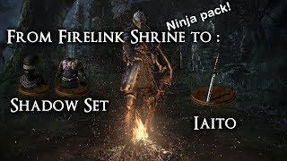 Iaito and Shadow Set Location From Firelink Shrine  DS Remastered [upl. by Garnet322]