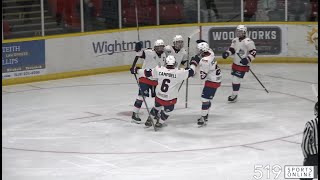 GOJHL  St Thomas Stars vs Stratford Warriors [upl. by Anidan]