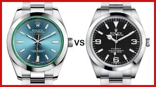 ▶ Rolex Milgauss Blue Dial VS Rolex Explorer I Stainless Steel COMPARISON  116400GV 214270 [upl. by Domini]