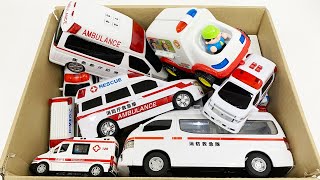 救急車のミニカーが走ります！サイレンありで坂道走行☆緊急走行｜Ambulance minicar runs in an emergency with sirens [upl. by Ernst486]