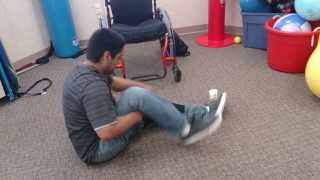 T6 Paraplegic Floor to Chair Transfer [upl. by Aivun]