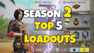 TOP 5 LOADOUTS in Season 2 of COD Mobile [upl. by Marybella]