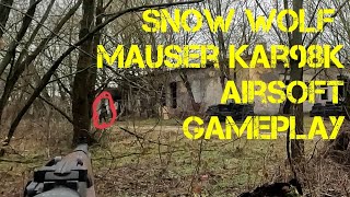 🎯 Snow Wolf Kar98k airsoft gameplay [upl. by Atirehs]