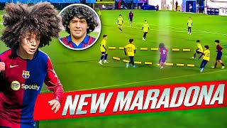 Meet the 12YearOld MARADONA from La Masia ADAM QAROUAL [upl. by Notsahc475]