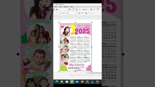 TEMPLATE KALENDER 2025 kalender2025 shorts belajarcoreldrawpemula [upl. by Ardehs]