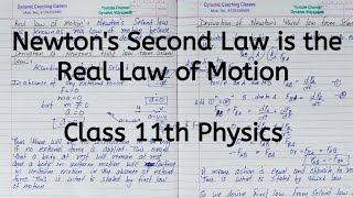 Newtons Second Law is the Real Law of Motion  Chapter 4  Laws of Motion  Class 11 Physics [upl. by Anayhd]