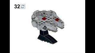 MOC Millennium Falcon Mini Star Wars Ship 91 Parts [upl. by Caren28]