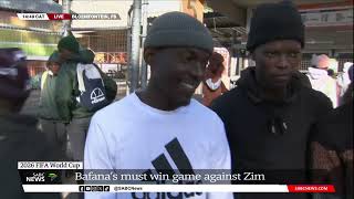 Reaction from Bafana Bafana fans ahead of game against Zimbabwe [upl. by Llednov]