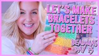 Lets Make Bracelet Together How to make beaded bracelets✨🎄❤️ BEADMAS Day 13 [upl. by Devin]