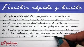 ✍ Cómo Escribir Rápido y Bonito en Cursiva [upl. by Akimert556]