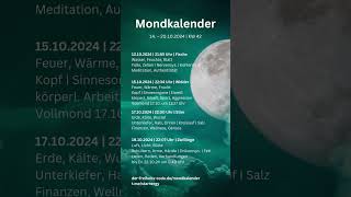 Mondkalender KW42 2024 mondkalender [upl. by Erik]