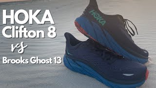 Hoka Clifton 8 vs Brooks Ghost 13 trying a new brand [upl. by Ahsenal]