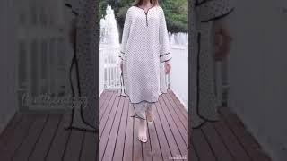 New polka dots white daily wear comfort dress kurti palazzo design shorts [upl. by Pirzada]